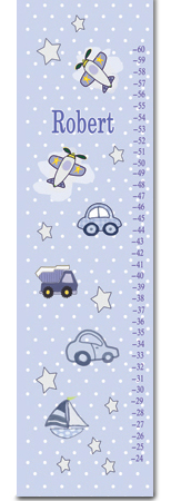 Airplanes Trains Cars Transportation Travel Fun Special Customized Growth Chart Perfect for Newborn or Child's Room Amazing Gift