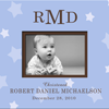 Photo Frames - Monogrammed: Boy Lt. Blue & White Stars